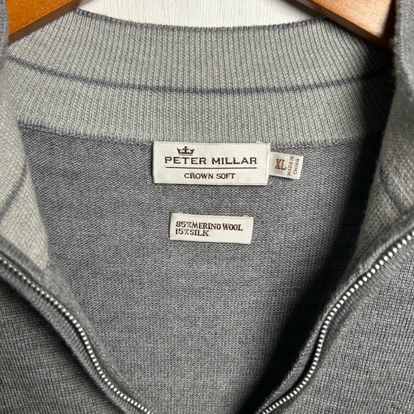 PETER MILLAR CROWN SOFT MERINO-SILK QUARTER-ZIP SWEATER - Picture 4 of 6